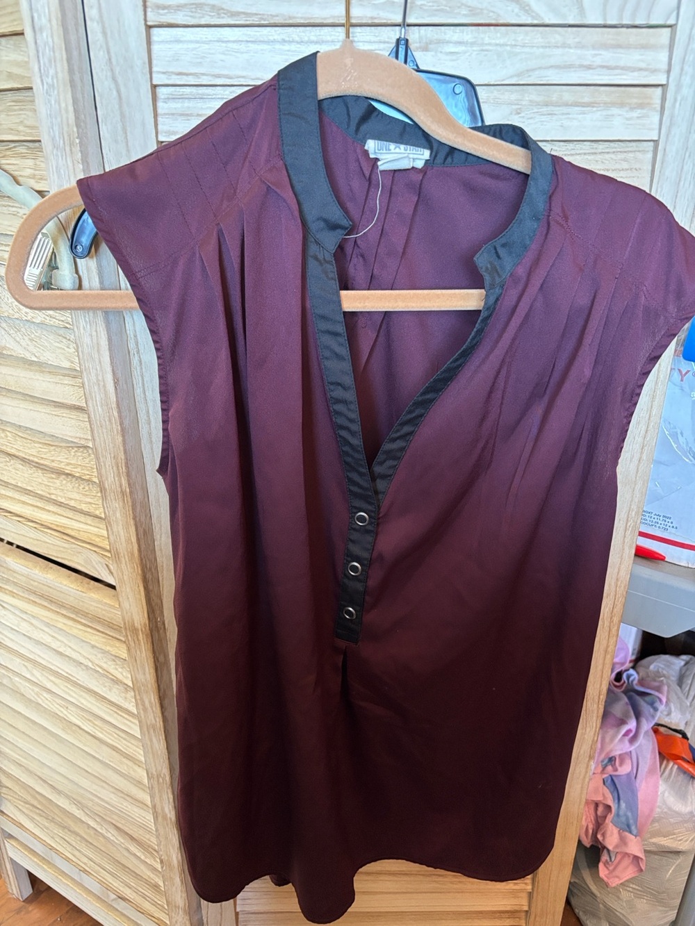 Converse One Star Burgundy Top with Black Trim XL